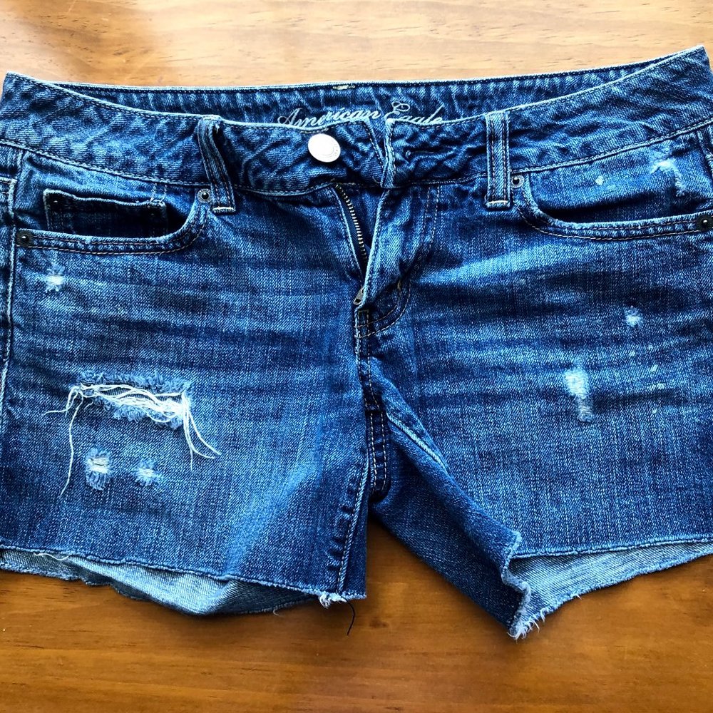 American Eagle Distressed Jean Shorts